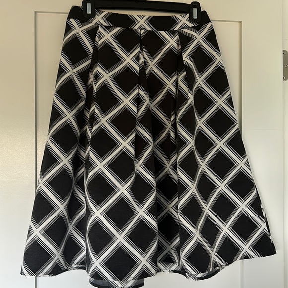 Express windowpane A line skirt - Picture 1 of 2